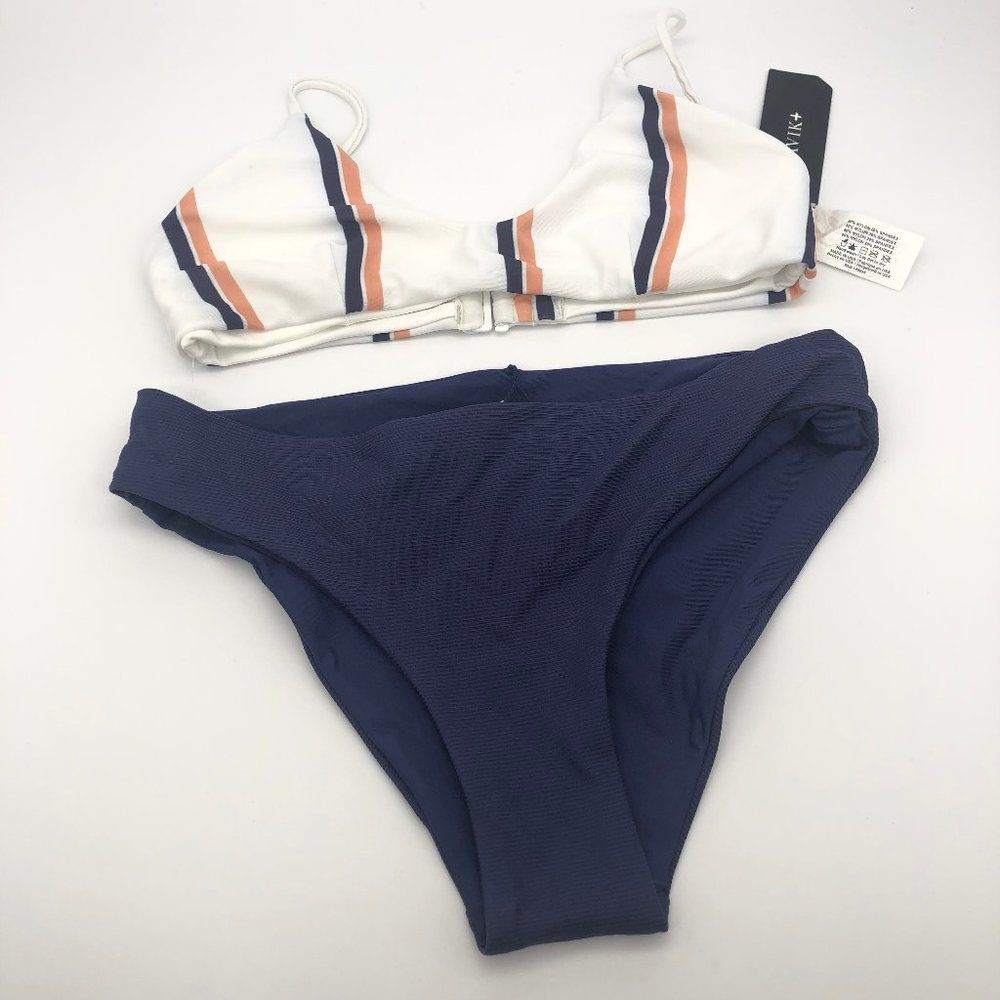 New Tavik Blue & White Striped Bikini - Size XS